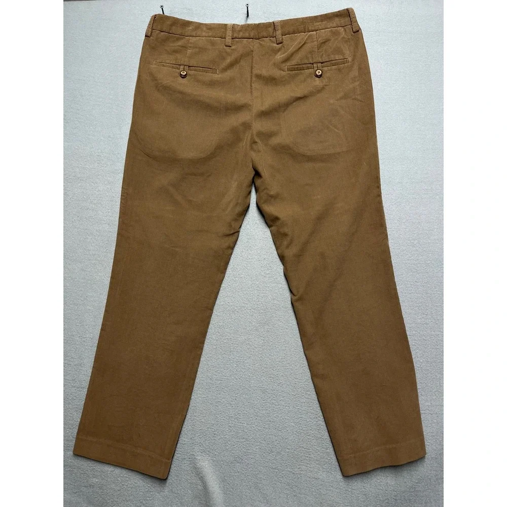 Hugo‎ Boss Crigan1-W-US Mens Camel Brown Stretch Corduroy Regular Fit Pants 36R